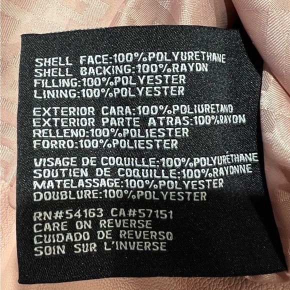 Guess Pink Vegan Leather Motorcycle Jacket - XL - Picture 7 of 8